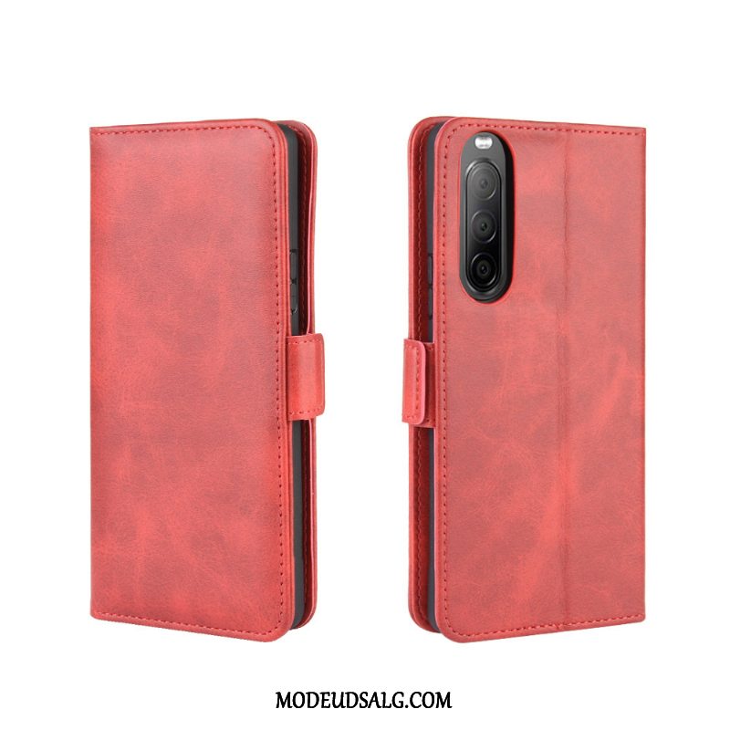 Sony Xperia 10 Ii Etui / Cover Anti-fald Spænde Folio Sort Beskyttelse