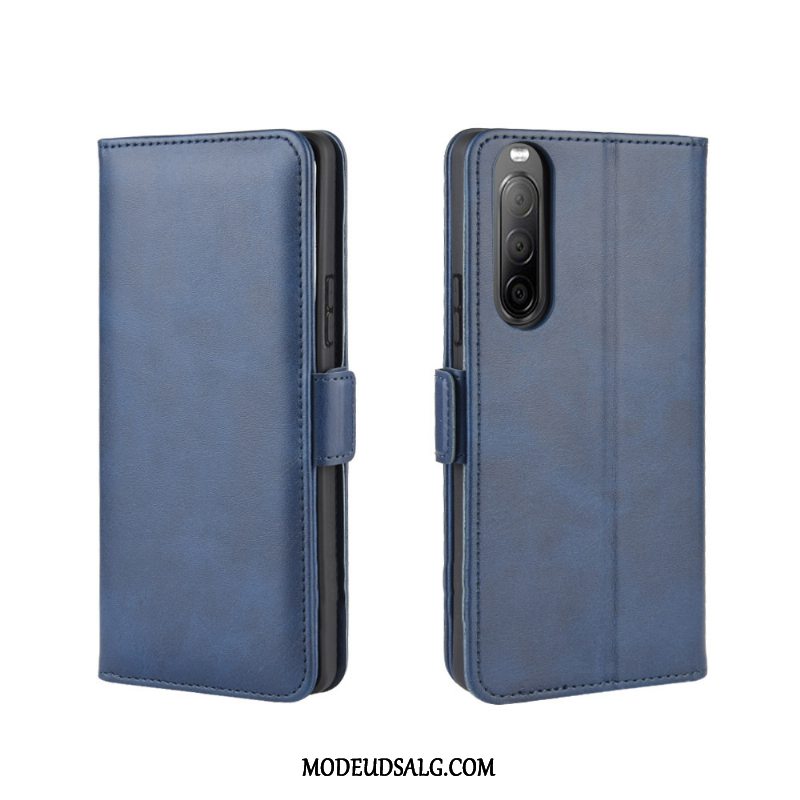 Sony Xperia 10 Ii Etui / Cover Anti-fald Spænde Folio Sort Beskyttelse