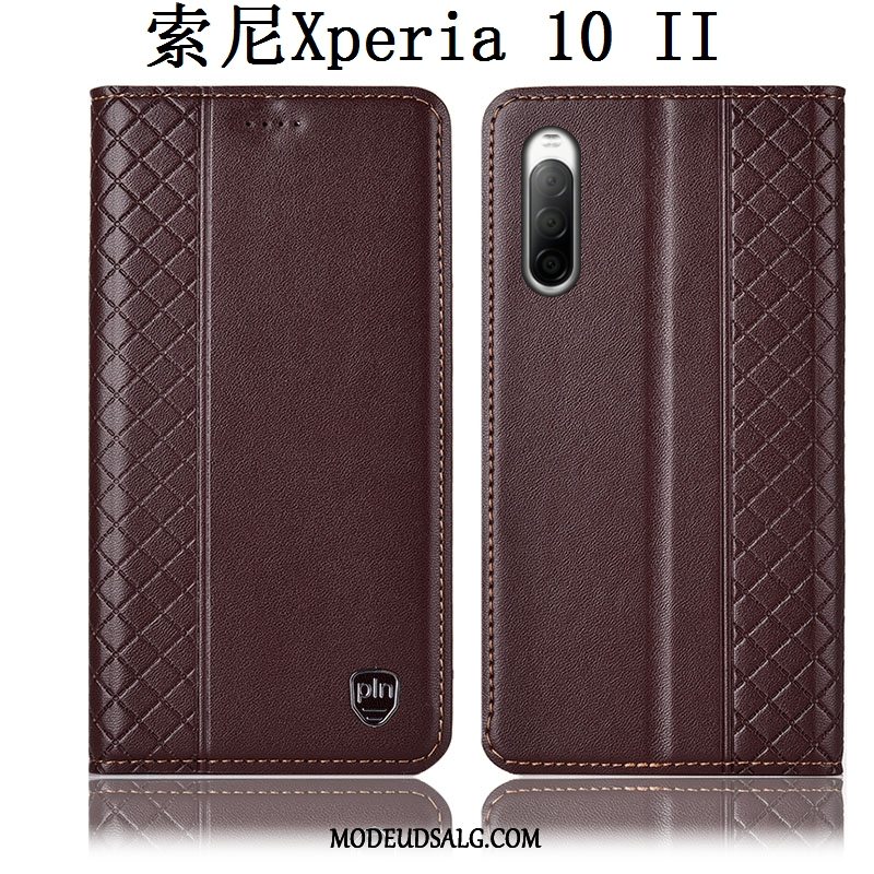 Sony Xperia 10 Ii Etui Folio Beskyttelse Anti-fald Cover Rød