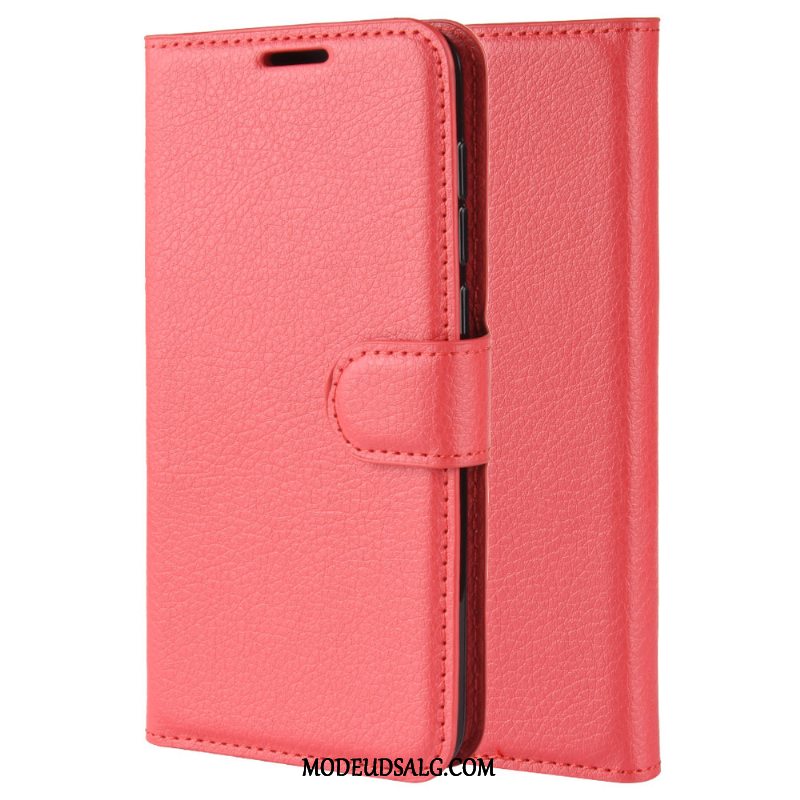 Sony Xperia 10 Plus Etui / Cover Beskyttelse Blå Lædertaske Litchi