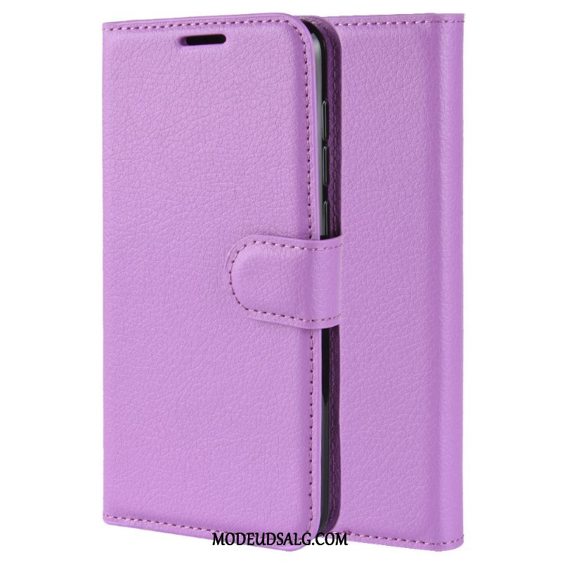 Sony Xperia 10 Plus Etui / Cover Beskyttelse Blå Lædertaske Litchi