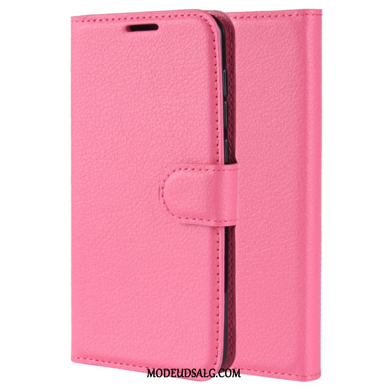 Sony Xperia 10 Plus Etui / Cover Beskyttelse Blå Lædertaske Litchi