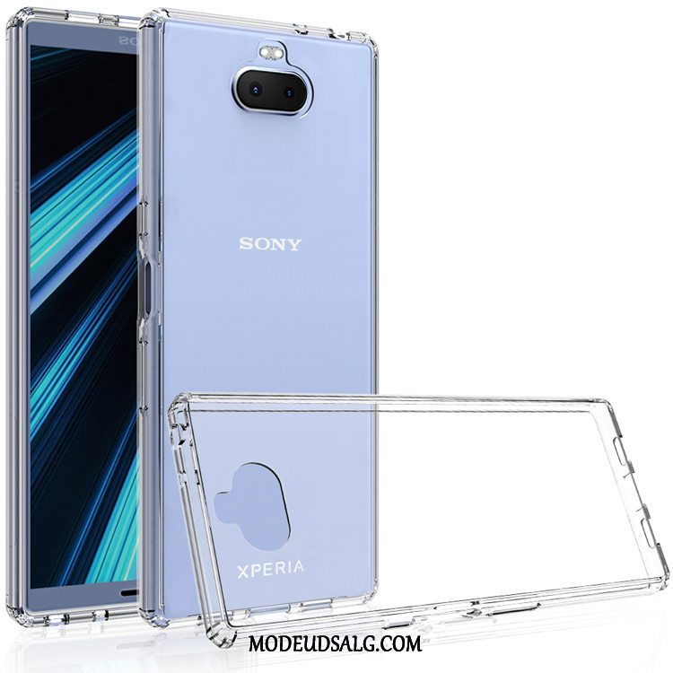 Sony Xperia 10 Plus Etui Gennemsigtig Sort Anti-fald Cover Beskyttelse