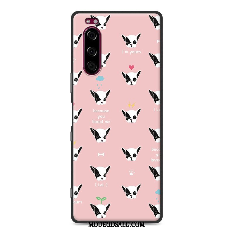 Sony Xperia 5 Etui / Cover Anti-fald Alt Inklusive Blød Cartoon Grå