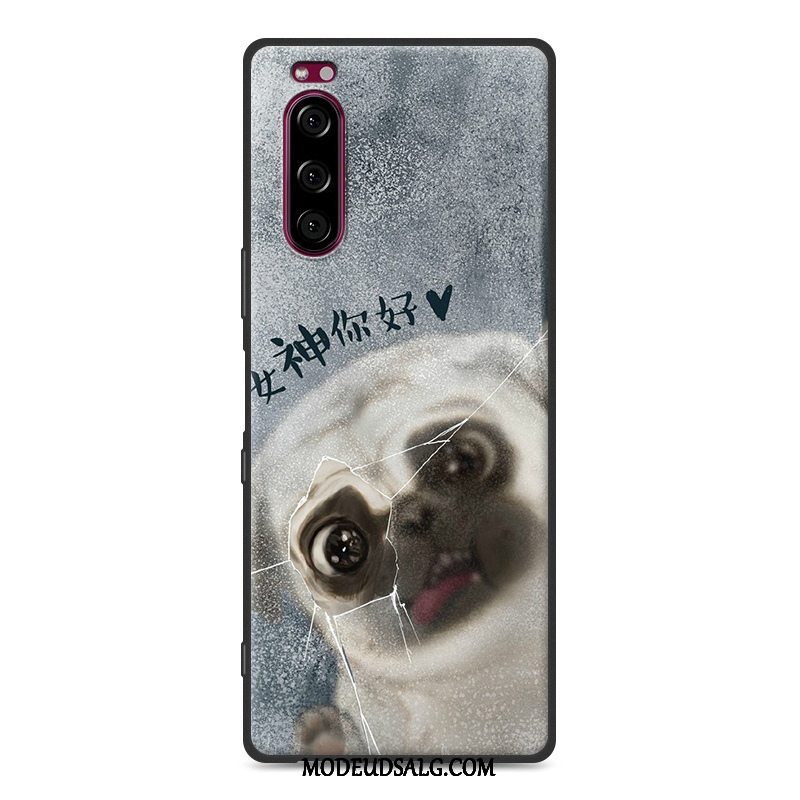 Sony Xperia 5 Etui / Cover Anti-fald Alt Inklusive Blød Cartoon Grå