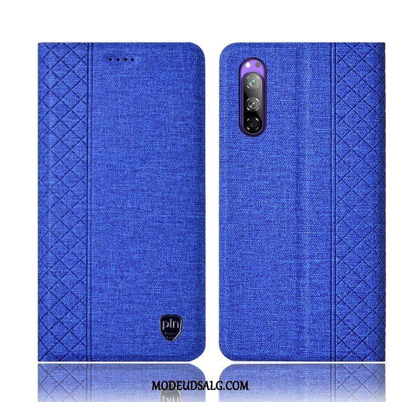 Sony Xperia 5 Etui / Cover Beskyttelse Bomuld Og Linned Lædertaske Alt Inklusive