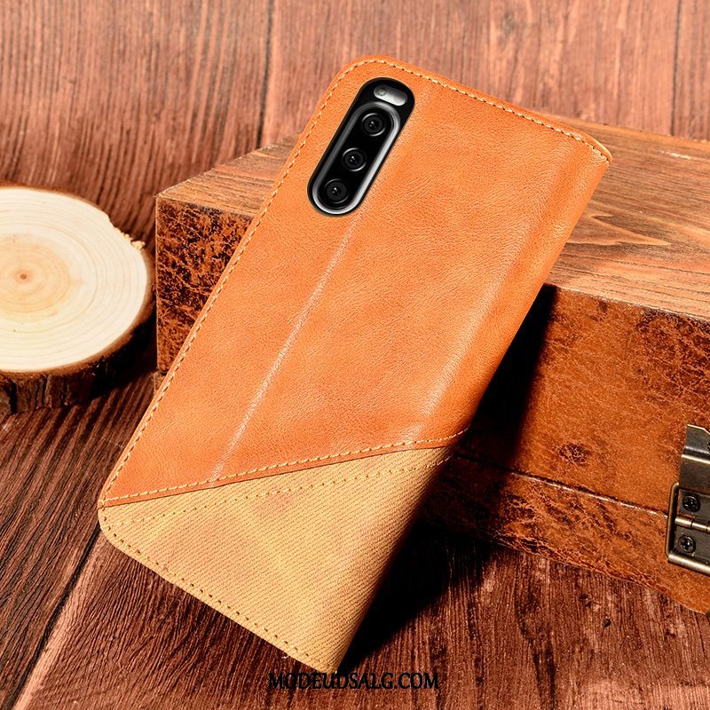 Sony Xperia 5 Etui / Cover Kort Clamshell Beskyttelse Lædertaske Sort