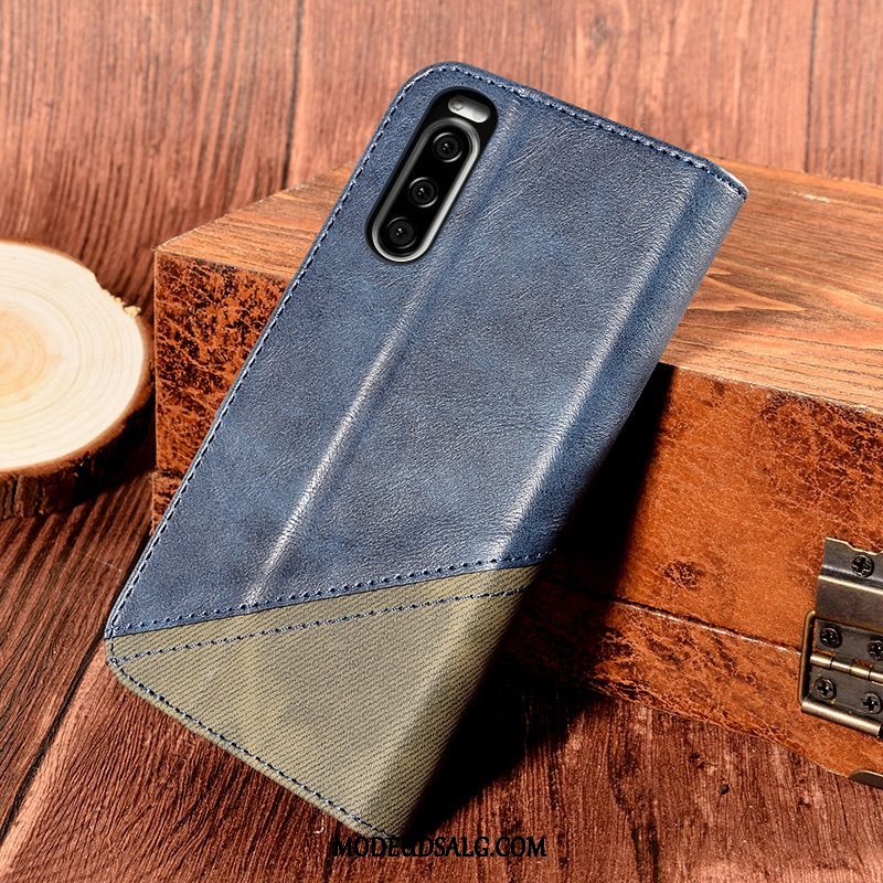 Sony Xperia 5 Etui / Cover Kort Clamshell Beskyttelse Lædertaske Sort