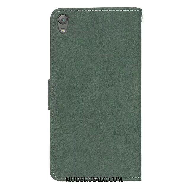 Sony Xperia E5 Etui Tegnebog Support Cover Nubuck Beskyttelse