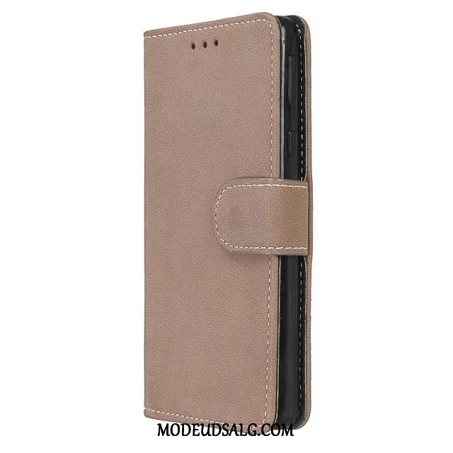 Sony Xperia E5 Etui Tegnebog Support Cover Nubuck Beskyttelse