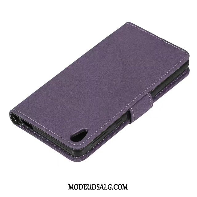 Sony Xperia E5 Etui Tegnebog Support Cover Nubuck Beskyttelse