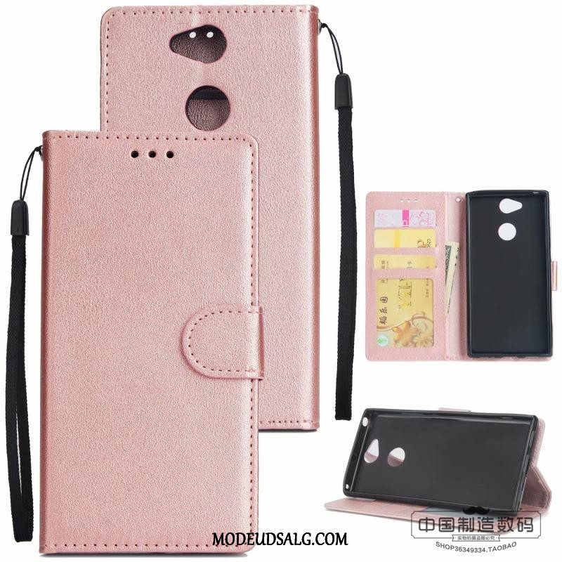 Sony Xperia L2 Etui Folio Anti-fald Simple Blød Rose