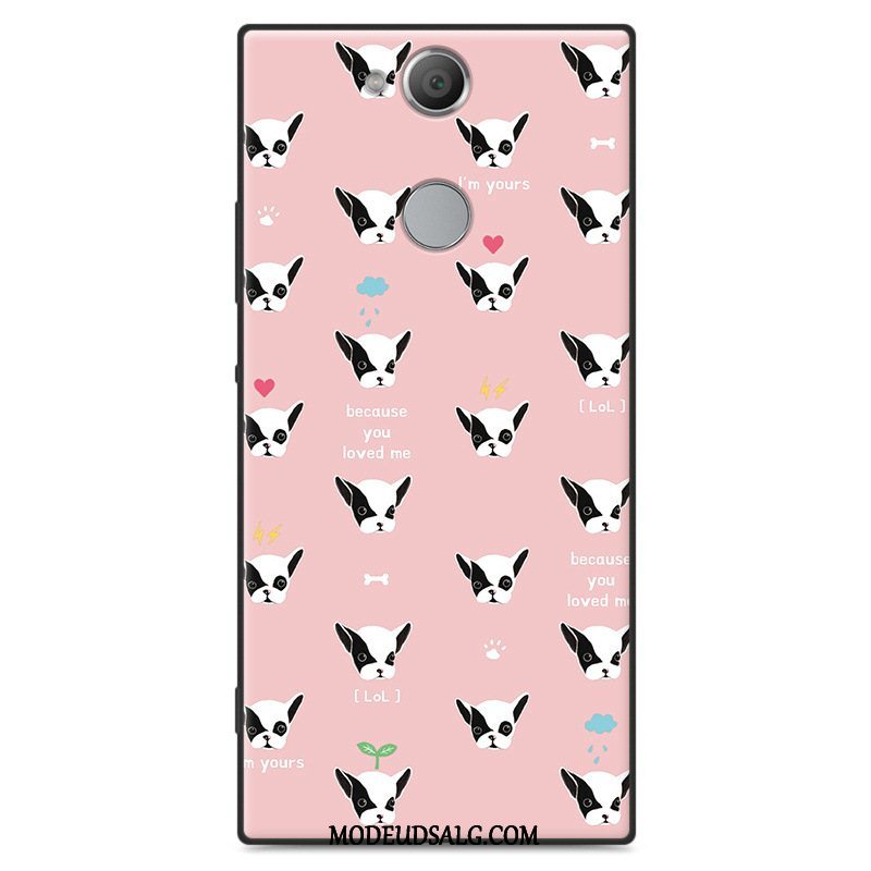 Sony Xperia L2 Etui Silikone Cover Beskyttelse Sort Cartoon