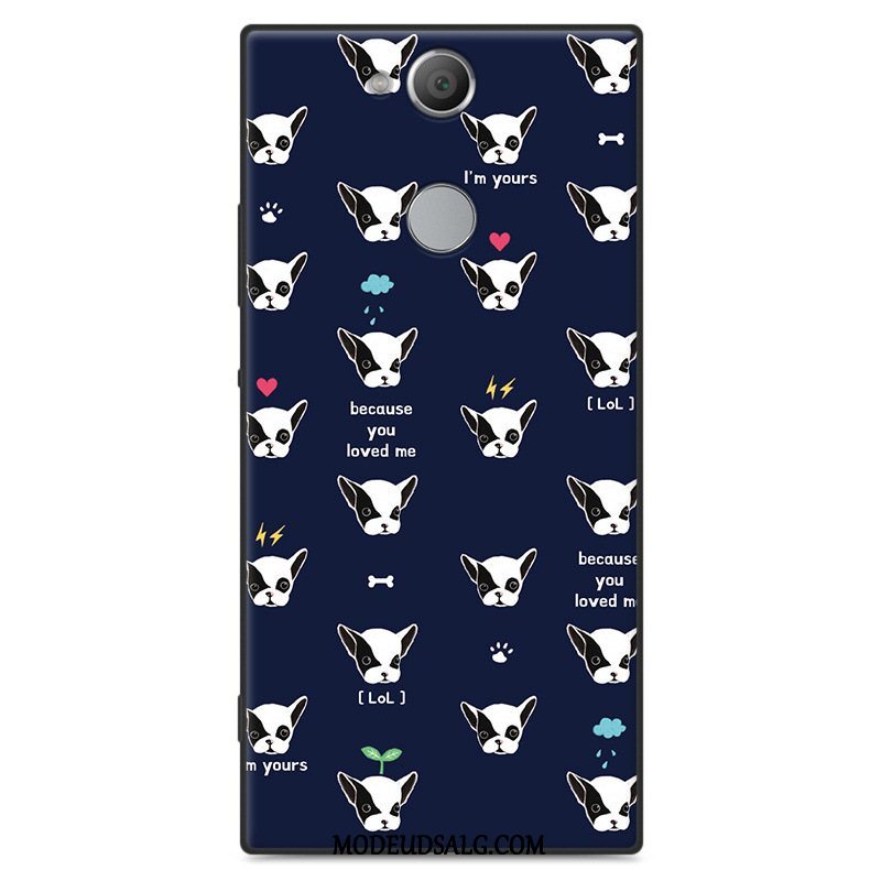 Sony Xperia L2 Etui Silikone Cover Beskyttelse Sort Cartoon