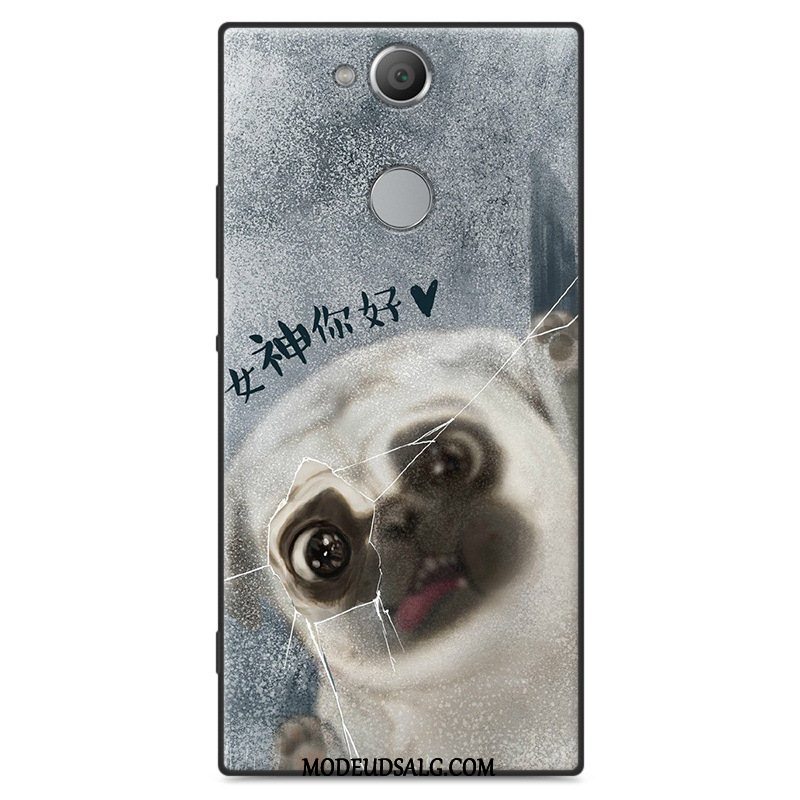 Sony Xperia L2 Etui Silikone Cover Beskyttelse Sort Cartoon