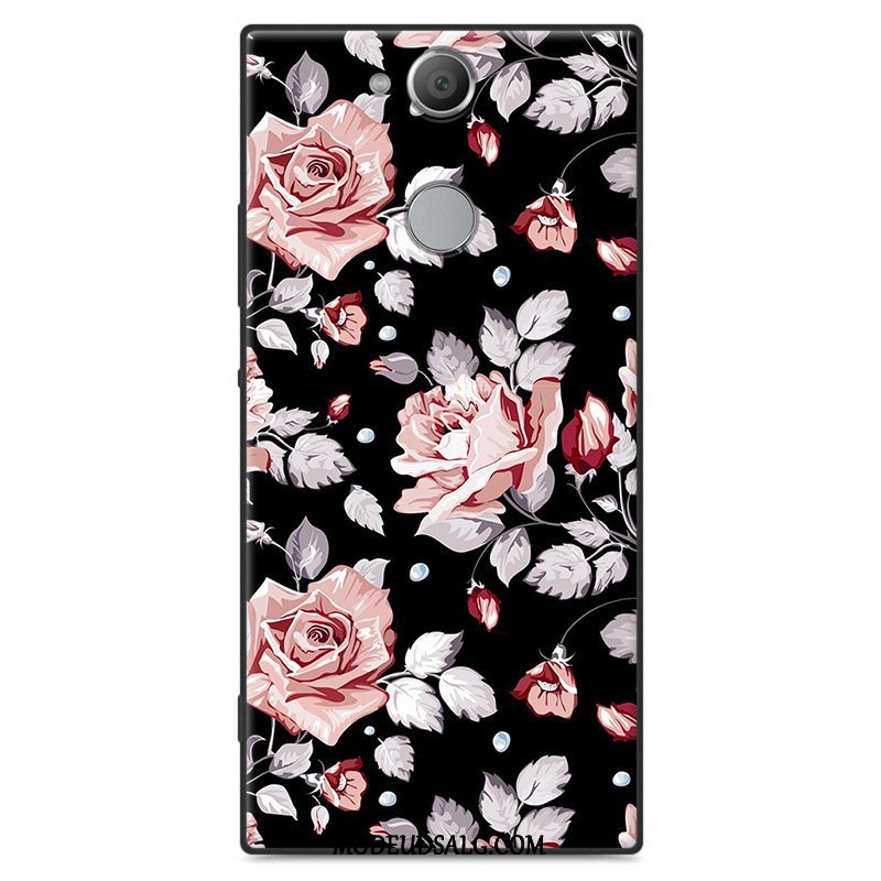 Sony Xperia L2 Etui Silikone Cover Beskyttelse Sort Cartoon