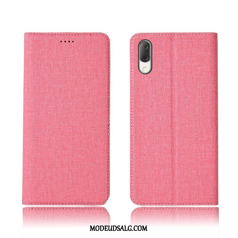 Sony Xperia L3 Etui / Cover Beskyttelse Ny Lyserød Nubuck Silikone