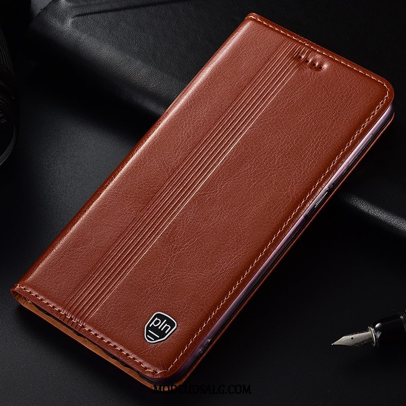 Sony Xperia L3 Etui / Cover Mønster Rød Lædertaske Ægte Læder