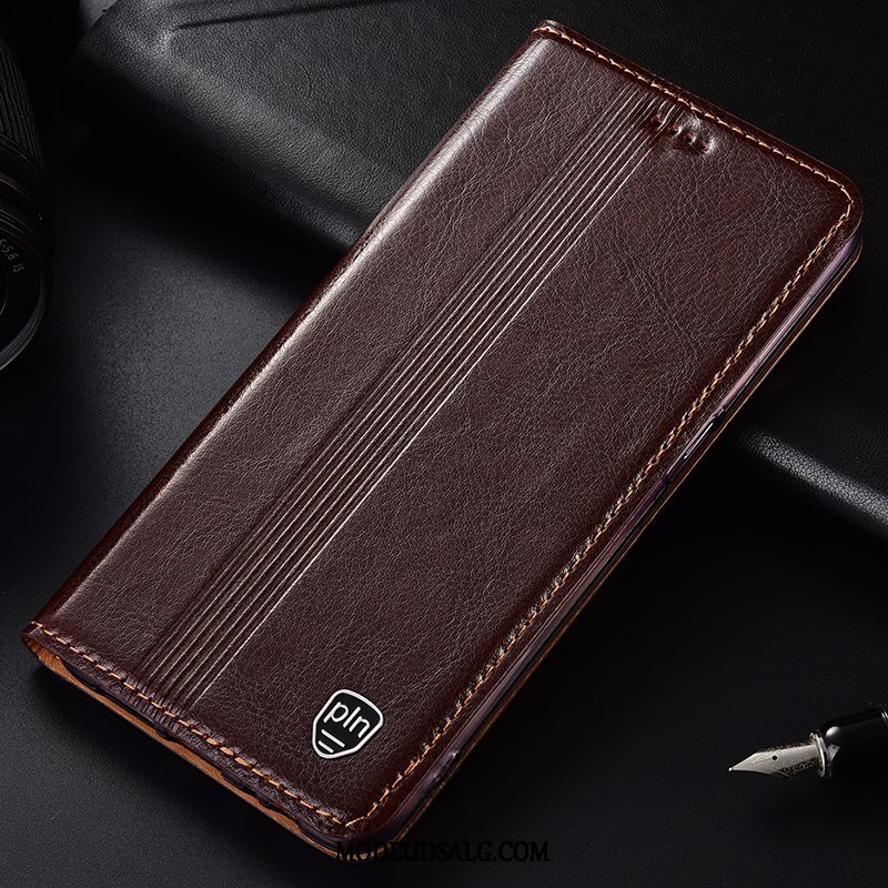 Sony Xperia L3 Etui / Cover Mønster Rød Lædertaske Ægte Læder