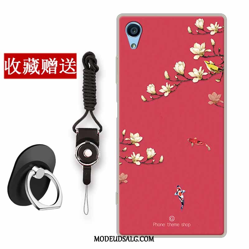 Sony Xperia Xa Etui / Cover Blomster Trend Silikone Anti-fald Gul