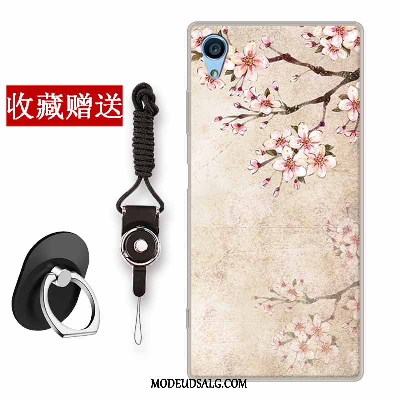 Sony Xperia Xa Etui / Cover Blomster Trend Silikone Anti-fald Gul