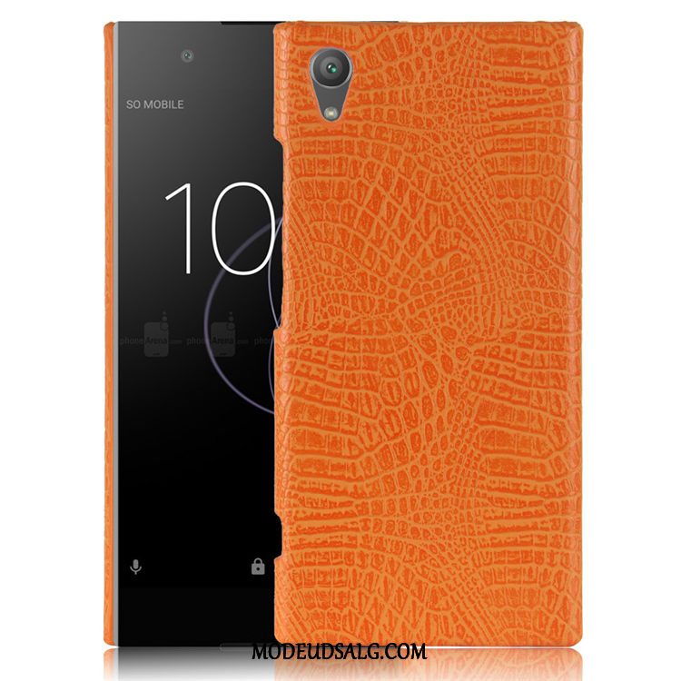 Sony Xperia Xa1 Etui / Cover Krokodille Mønster Anti-fald Orange Hård