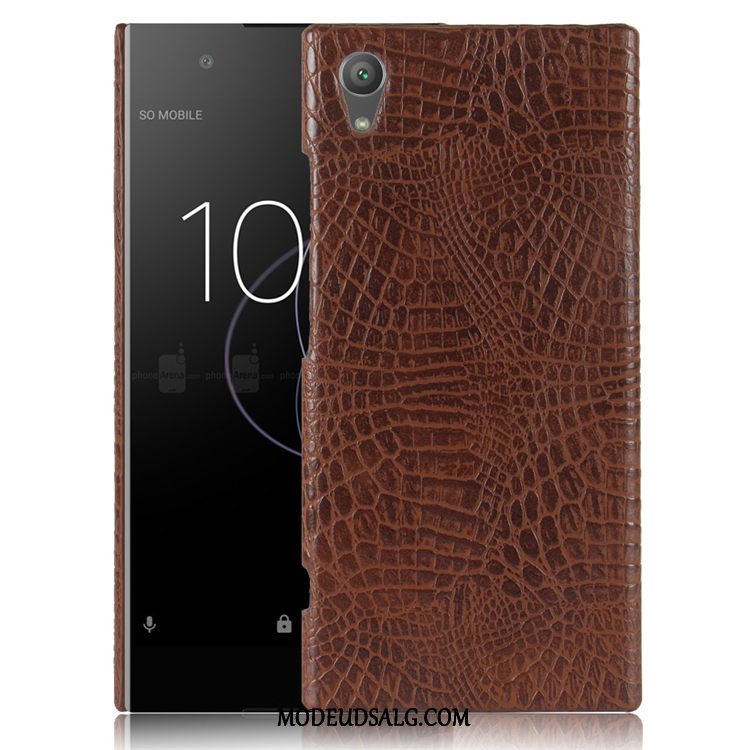 Sony Xperia Xa1 Etui / Cover Krokodille Mønster Anti-fald Orange Hård