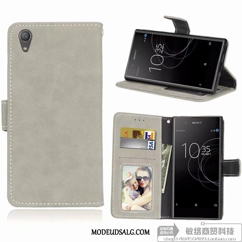 Sony Xperia Xa1 Etui Grøn Tegnebog Beskyttelse Cover Simple