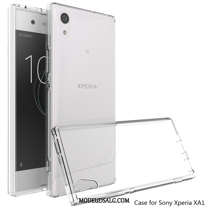 Sony Xperia Xa1 Etui Hård Beskyttelse Anti-fald Gennemsigtig Cover