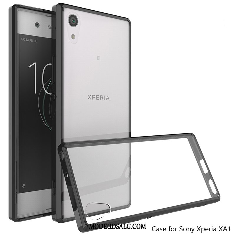 Sony Xperia Xa1 Etui Hård Beskyttelse Anti-fald Gennemsigtig Cover