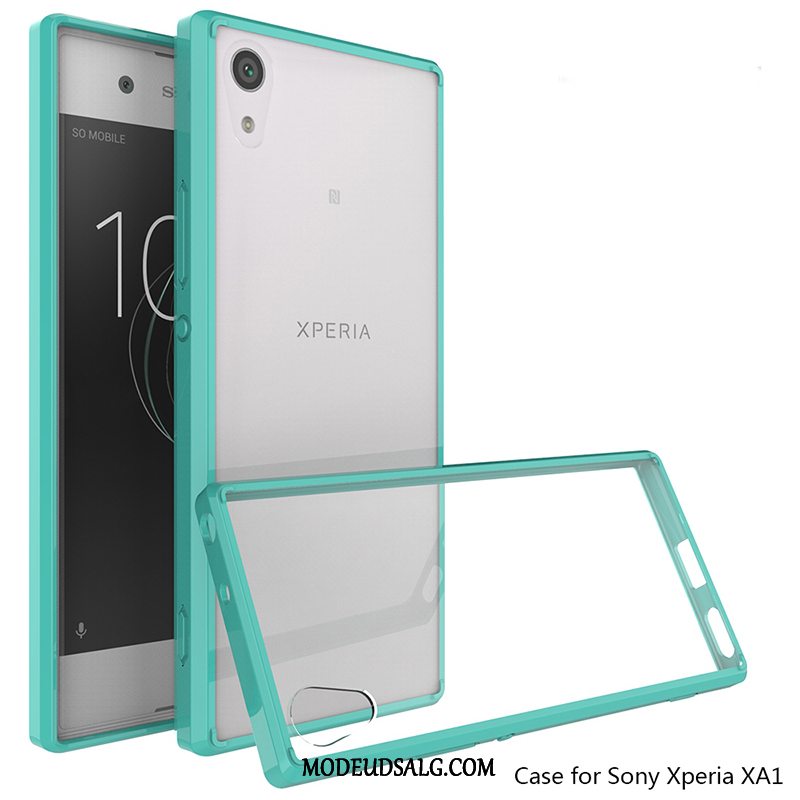 Sony Xperia Xa1 Etui Hård Beskyttelse Anti-fald Gennemsigtig Cover