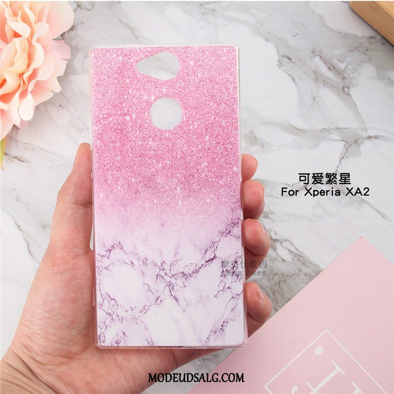 Sony Xperia Xa2 Etui / Cover Gennemsigtig Tynd Alt Inklusive Lyserød Blød