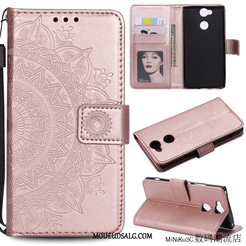 Sony Xperia Xa2 Etui / Cover Guld Anti-fald Ny Kort Beskyttelse