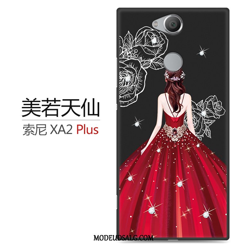 Sony Xperia Xa2 Plus Etui Beskyttelse Anti-fald Kreativ Cover Net Red