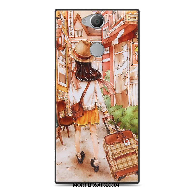 Sony Xperia Xa2 Plus Etui Farve Nubuck Cartoon Beskyttelse Cover