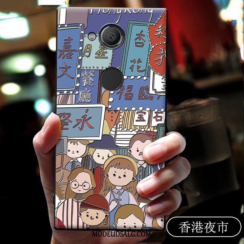 Sony Xperia Xa2 Ultra Etui Nubuck Relief Blød Cartoon Cover