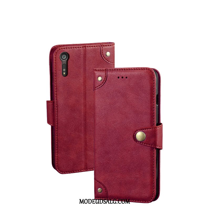 Sony Xperia Xz Etui / Cover Folio Lædertaske Dyb Farve Trend