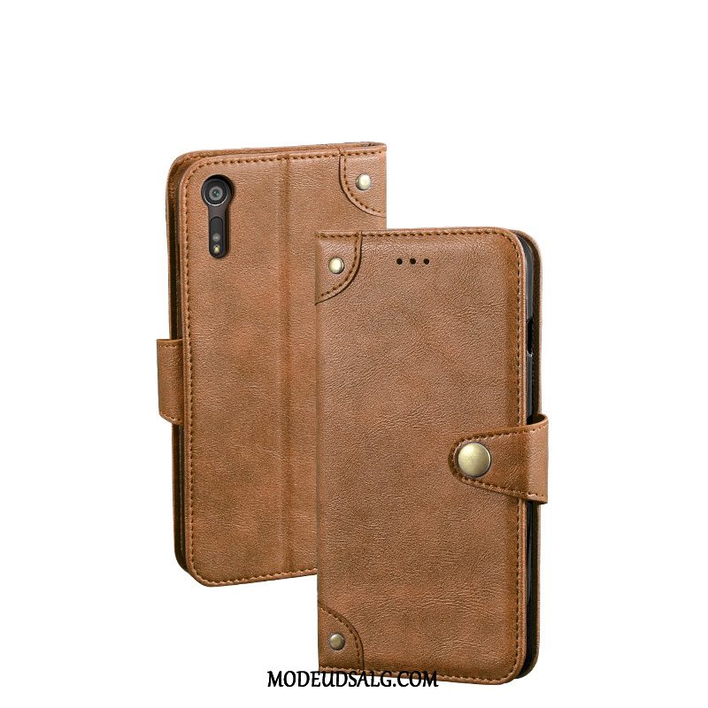 Sony Xperia Xz Etui / Cover Folio Lædertaske Dyb Farve Trend