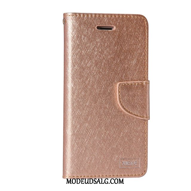 Sony Xperia Xz Etui Folio Cover Simple Guld Lædertaske