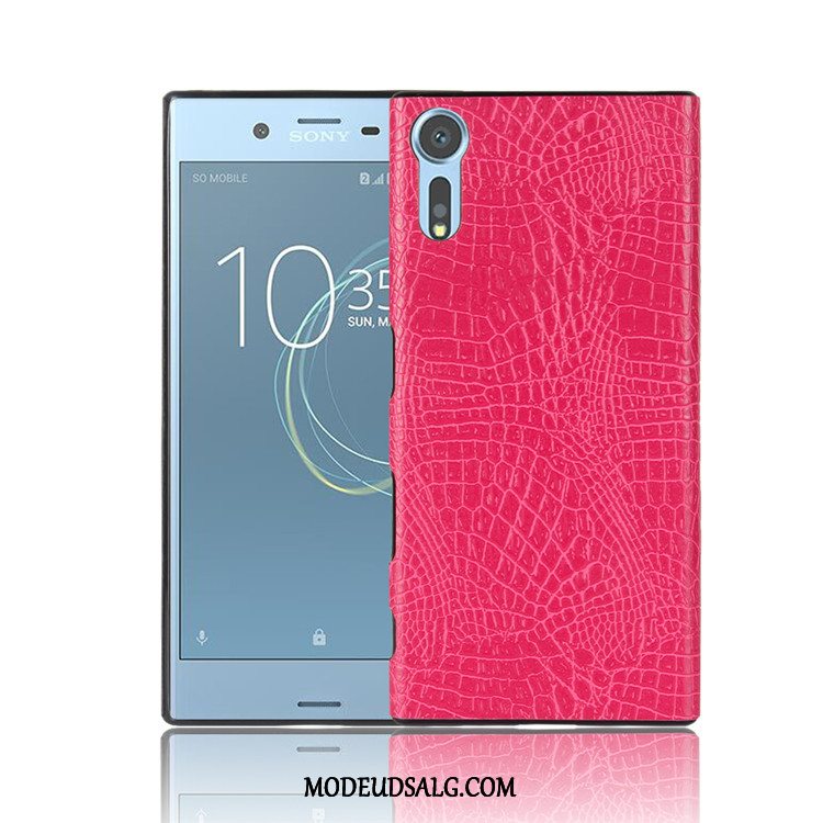 Sony Xperia Xz Etui Krokodille Mønster Cover Sort Blød Bagdæksel