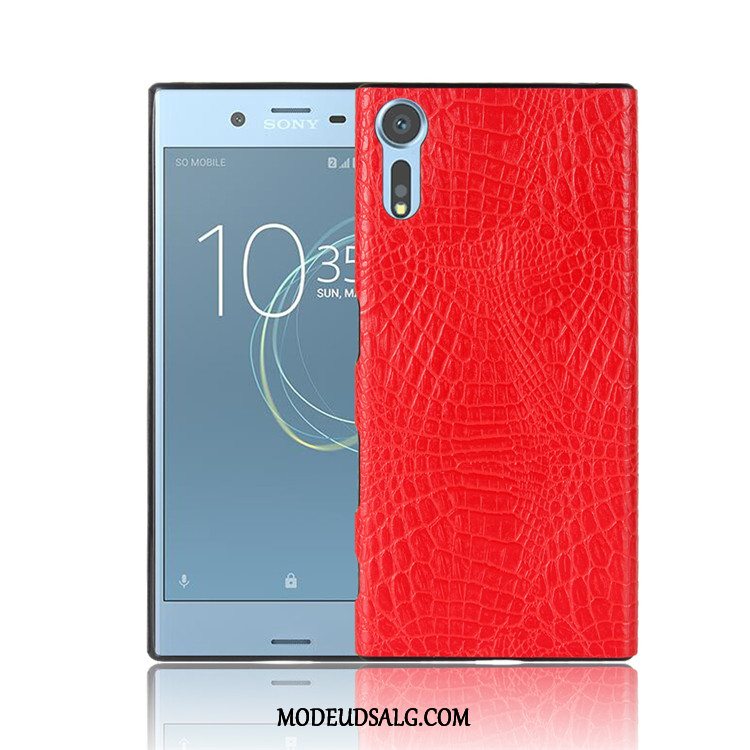 Sony Xperia Xz Etui Krokodille Mønster Cover Sort Blød Bagdæksel