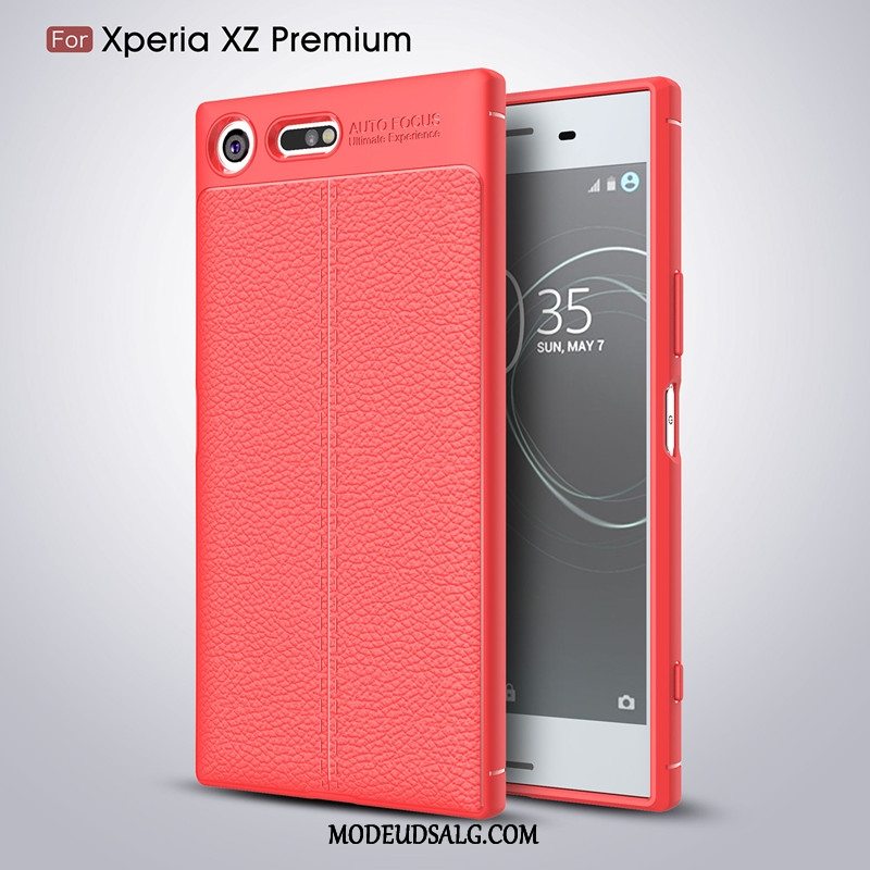 Sony Xperia Xz Premium Etui / Cover Mønster Beskyttelse Blød Net Red Anti-fald