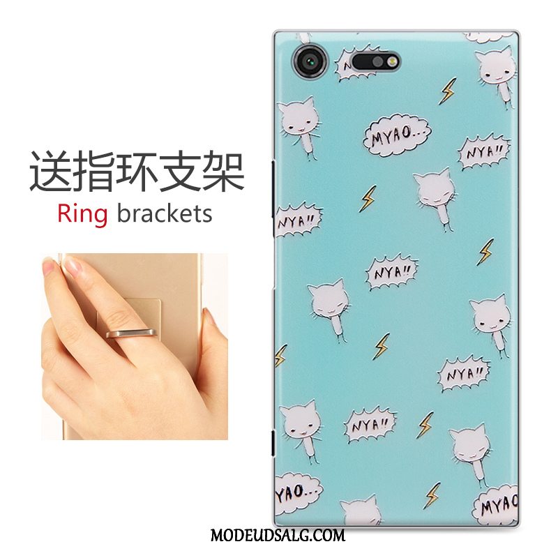 Sony Xperia Xz Premium Etui / Cover Relief Gul Cartoon Malet Smuk