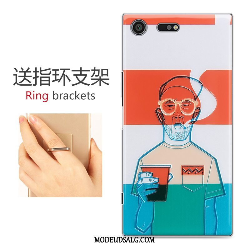 Sony Xperia Xz Premium Etui / Cover Relief Gul Cartoon Malet Smuk