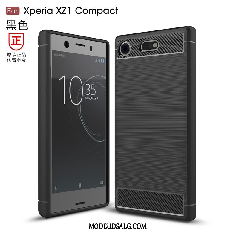 Sony Xperia Xz1 Compact Etui / Cover Fiber Silke Silikone Mønster