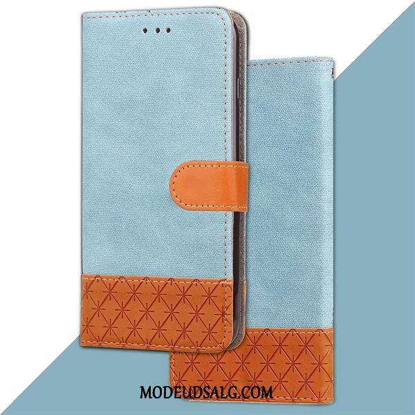 Sony Xperia Xz1 Compact Etui Denim Cover Beskyttelse Rød Splejsning