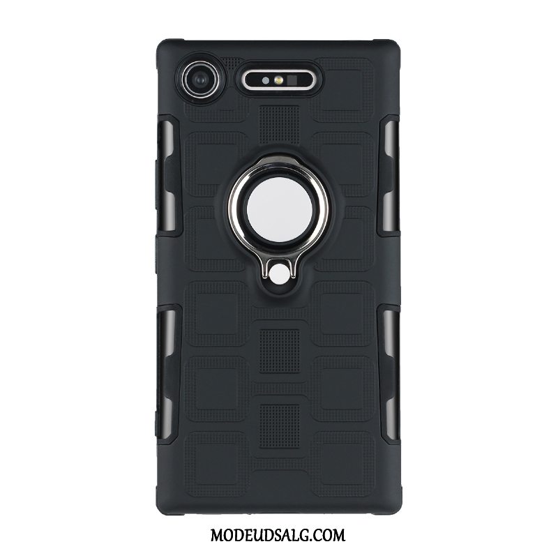 Sony Xperia Xz1 Etui Rød Pu Support Cover Ring