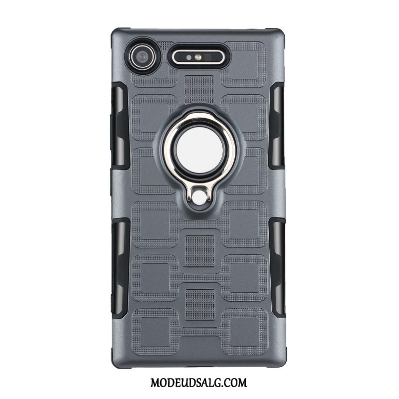 Sony Xperia Xz1 Etui Rød Pu Support Cover Ring