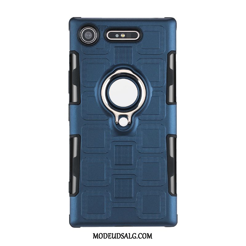 Sony Xperia Xz1 Etui Rød Pu Support Cover Ring