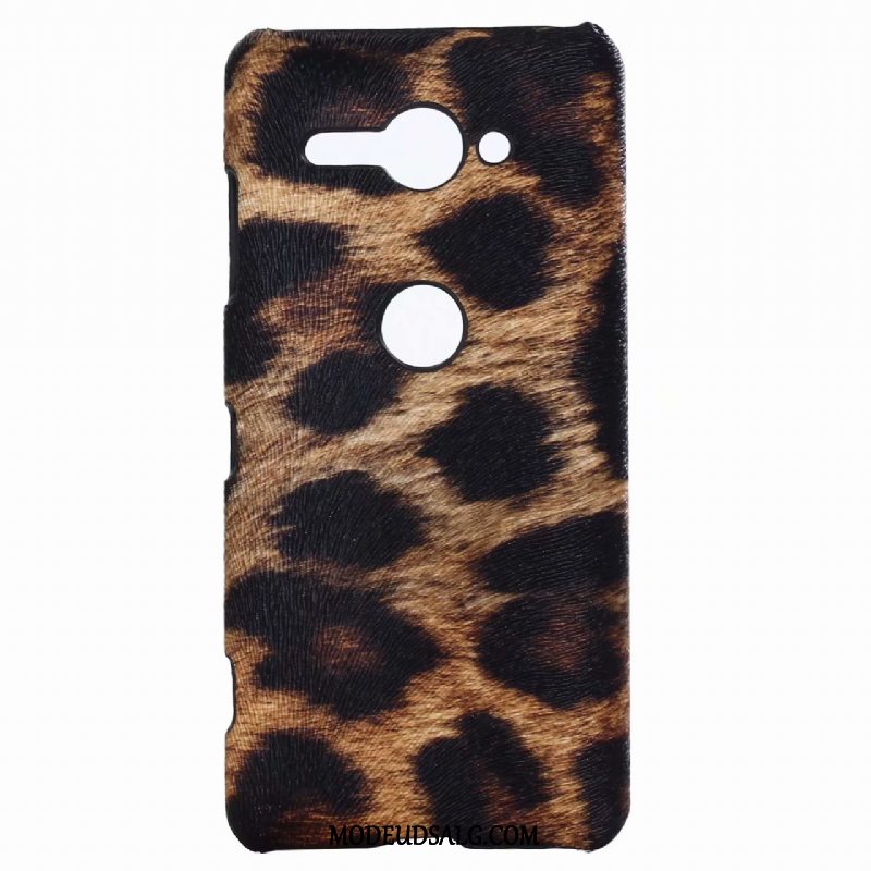 Sony Xperia Xz2 Compact Etui Læderhandsker Pulver Krokodille Mønster Cover Leopard